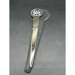 Vtg First Federal Savings & Loan Spirit Lake Iowa Leather Sheath Letter Opener